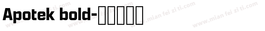 Apotek bold字体转换